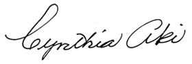 cynthia signature